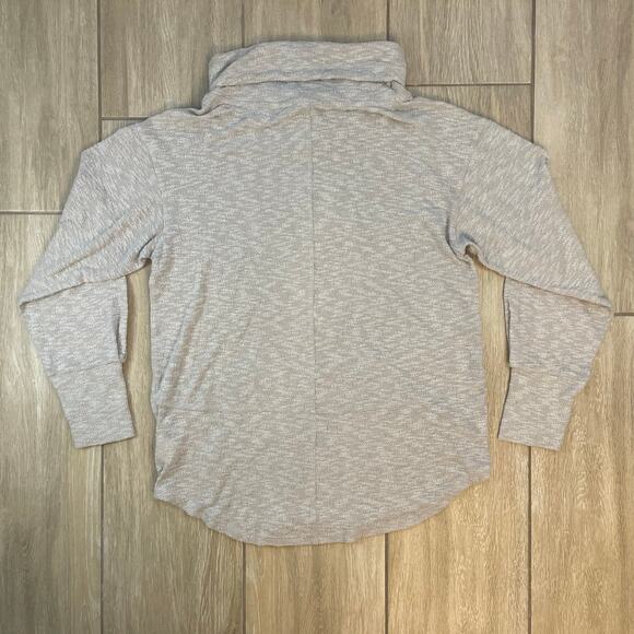 prAna Cowl Neck Pullover Sweatshirt Gray L Soft Knit Long Sleeve Eco Fabric - Picture 2 of 8
